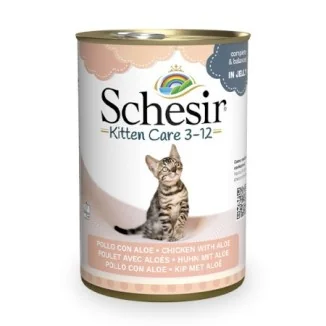 Schesir in gelatina per gattini (pollo con aloe)