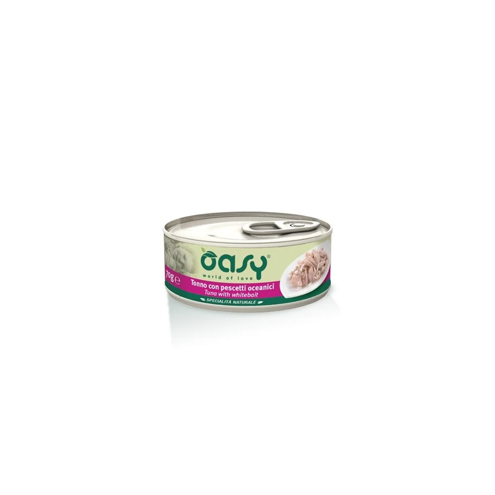 Oasy per gatti al tonno con pescetti oceanici