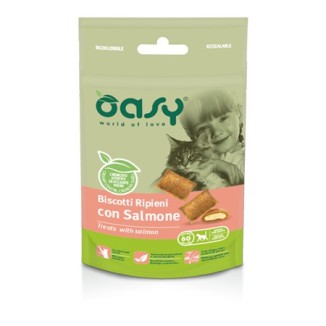 Oasy per gatti biscotti ripieni con salmone