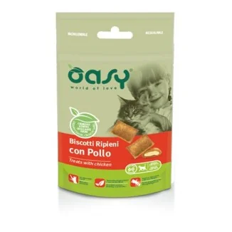 Oasy per gatti biscotti ripieni con pollo