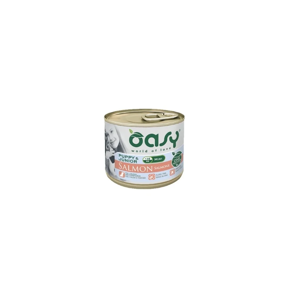 OasyOasy Puppy e Junior One Protein umido mini al salmone