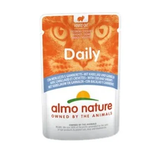 Almo Nature Daily per gatti al merluzzo e gamberetti