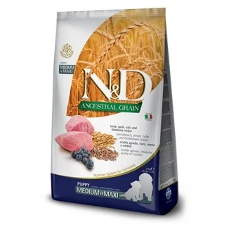 Farmina N&D Ancestral Grain Medium/Maxi Puppy (agnello e mirtillo)