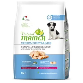 Natural Trainer Medium Puppy-Junior (pollo)