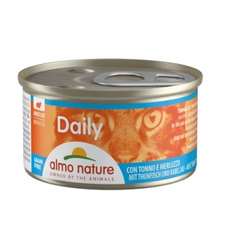 Almo Nature Daily mousse per gatti al tonno e pesce bianco