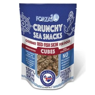Forza 10 Crunchy sea snacks Red fish skin Cubes