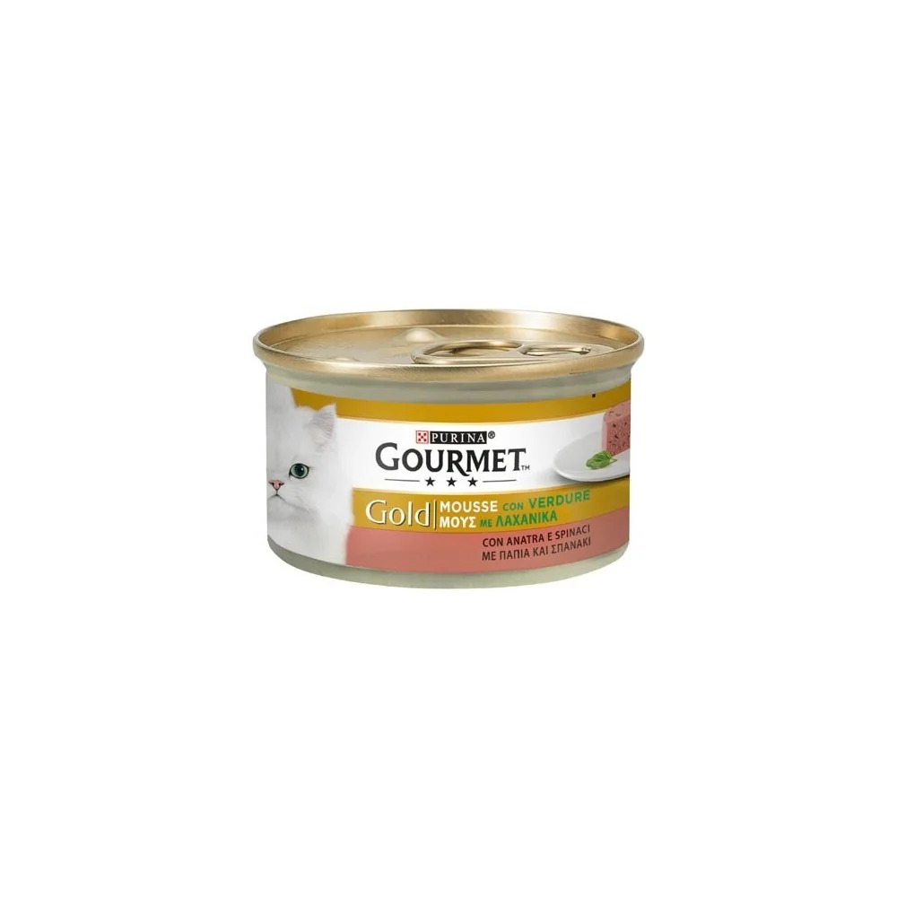 Purina Gourmet Gold mousse con anatra e spinaci
