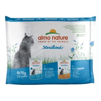 Almo Nature Sterilised multipack (merluzzo e pollo)