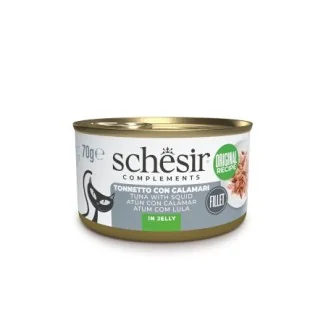 Schesir Complements umido filetti in jelly per gatti (Tonnetto e calamari)