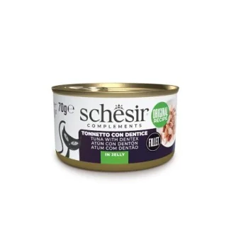 Schesir Complements umido filetti in jelly per gatti (Tonnetto e dentice)