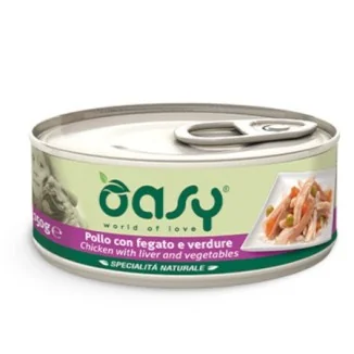Oasy Natural umido al pollo con fegato e verdure