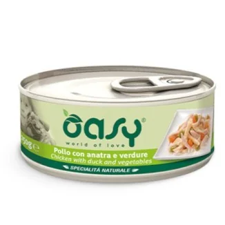 Oasy Natural umido al pollo con anatra e verdure