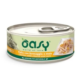 Oasy Natural umido al pollo con formaggio e mais