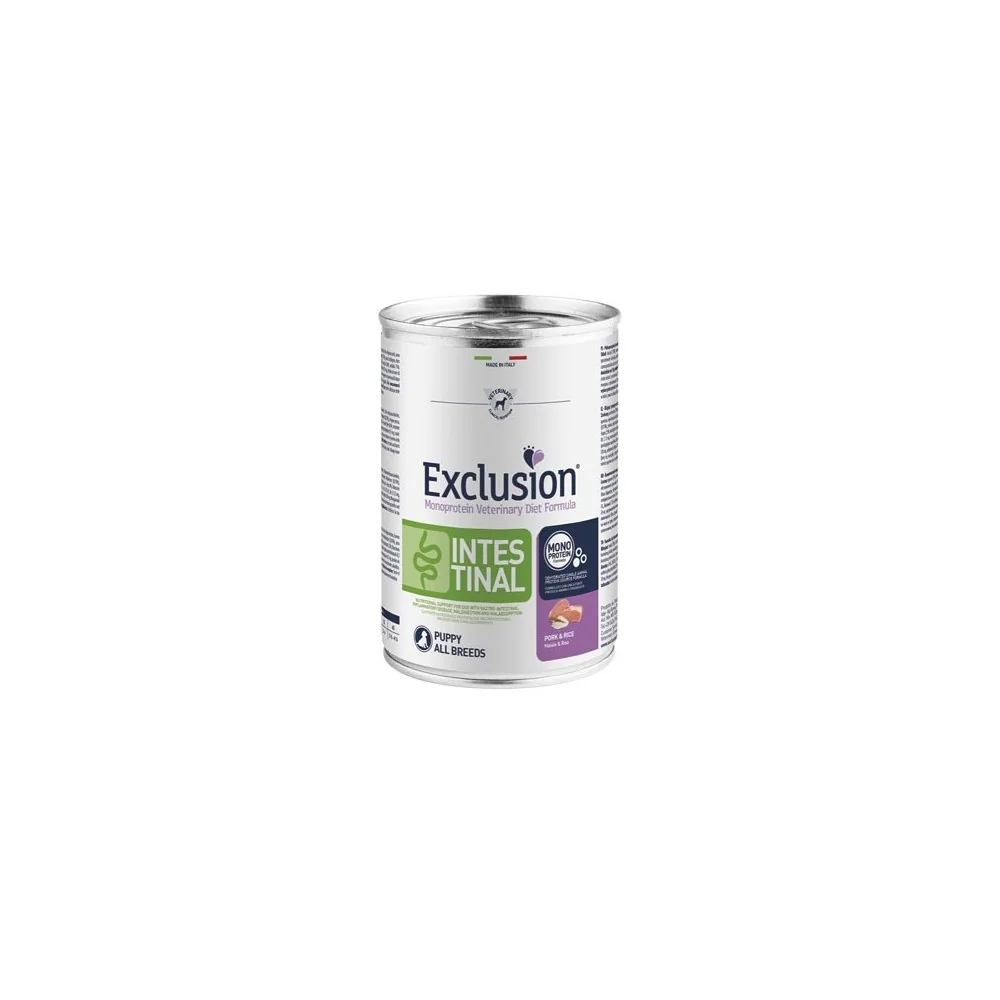 ExclusionExclusion Diet Intestinal Puppy umido (maiale e riso)