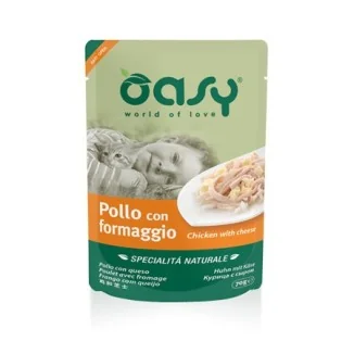 Oasy per gatti bustine al pollo con formaggio