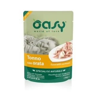 Oasy per gatti bustine al tonno con orata