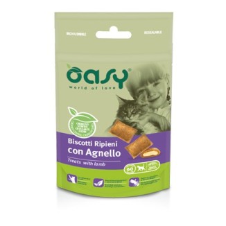 Oasy per gatti biscotti ripieni con agnello