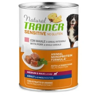 Natural Trainer Sensitive Medium/Maxi Adult umido (maiale)