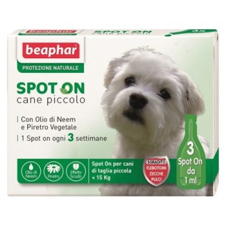 Beaphar Protezione Naturale spot on per cani di taglia piccola