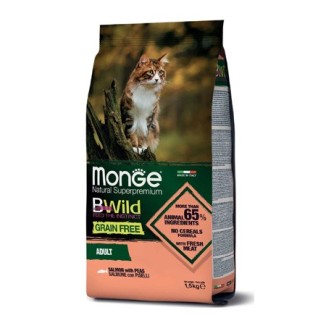 Monge BWild Grain Free Adult Cat (salmone e piselli)