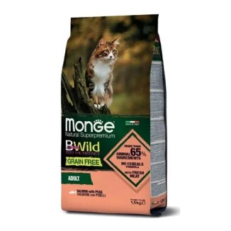 Monge BWild Grain Free Adult Cat (salmone e piselli)