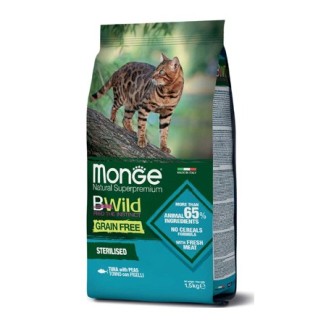 Monge BWild Grain Free Adult Sterilised Cat (tonno e piselli)