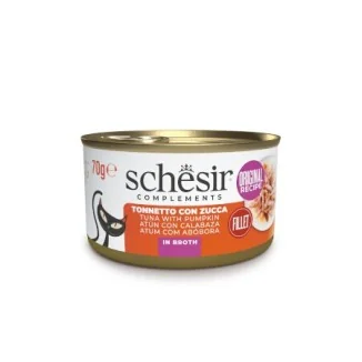 Schesir Complements umido filetti in brodo per gatti (Tonnetto e zucca)