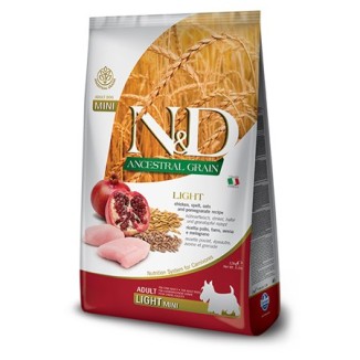 Farmina N&D Ancestral Grain Light Mini canine (pollo e melograno)
