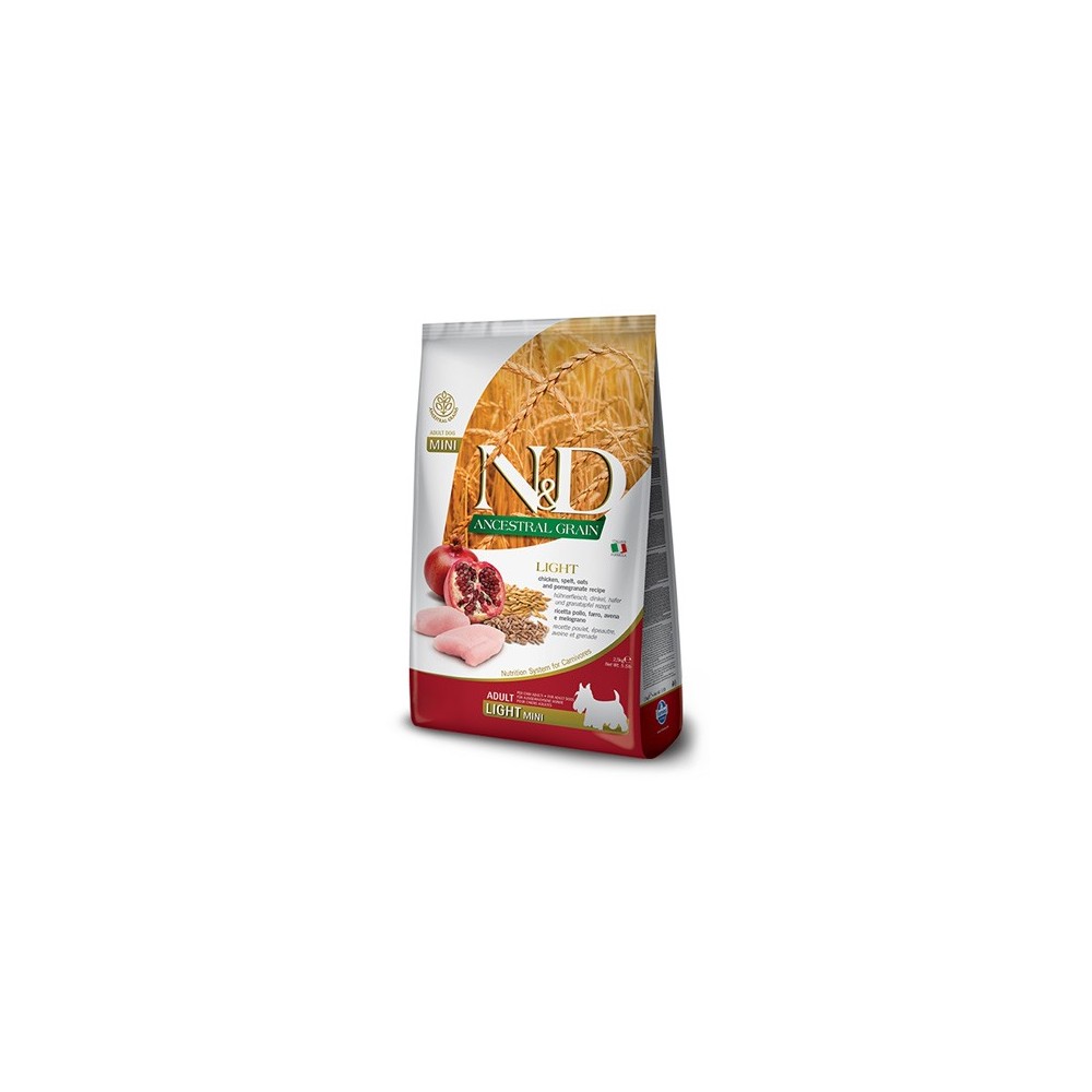 Farmina N&D Ancestral Grain Light Mini canine (pollo e melograno)