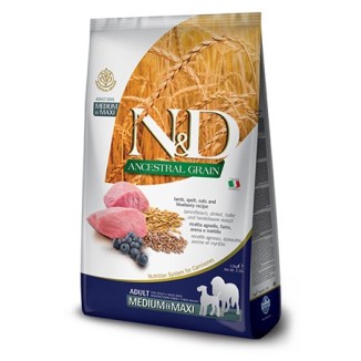Farmina N&D Ancestral Grain Medium/Maxi canine (agnello e mirtillo)