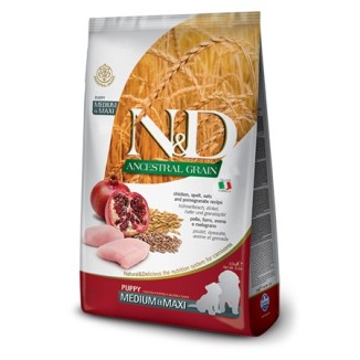Farmina N&D Ancestral Grain Medium/Maxi Puppy (pollo e melograno)