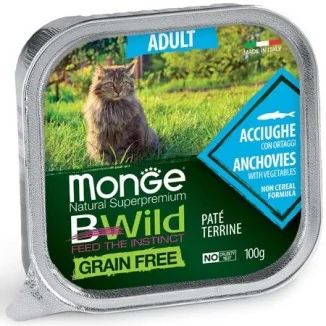 Monge BWild Grain Free paté (acciughe)