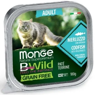 Monge BWild Grain Free paté (merluzzo)