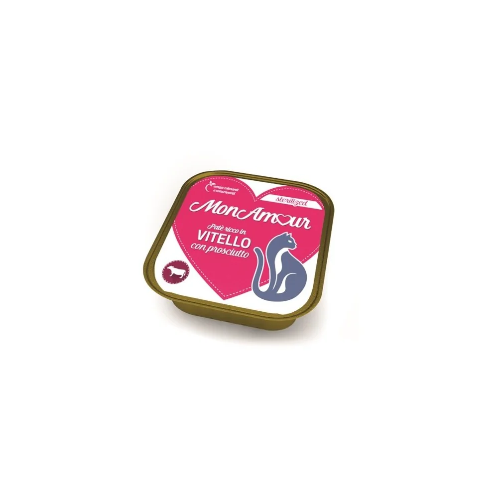 MonAmourMonAmour Paté per gatti sterilizzati con vitello e prosciutto