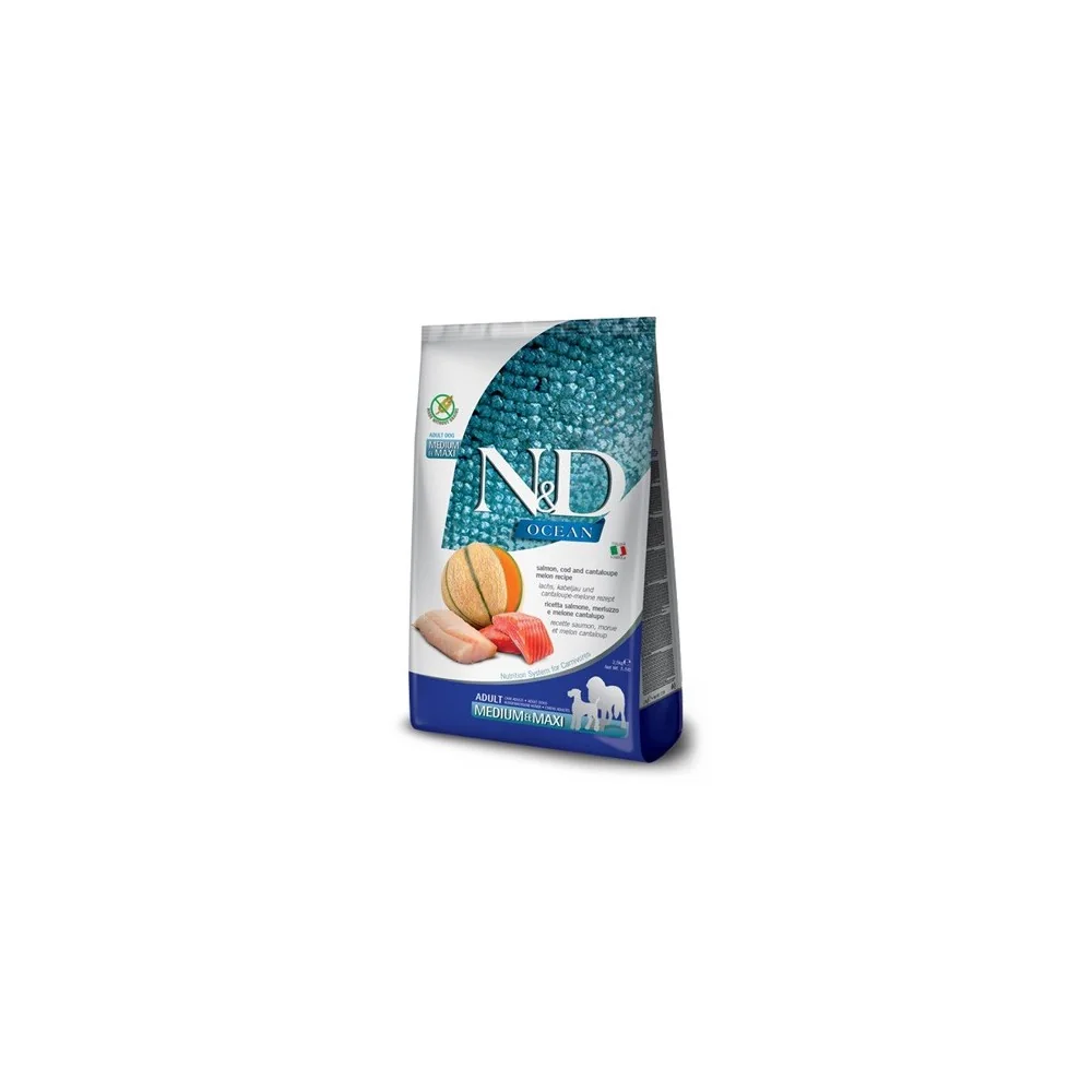 FarminaFarmina N&D Ocean canine adult (salmone, merluzzo e melone)
