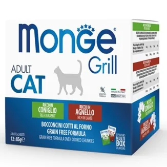 Monge Grill Multipack Cat (coniglio e agnello)