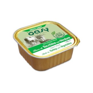 Oasy Delizioso Paté Light Adult Dog al tacchino con verdure
