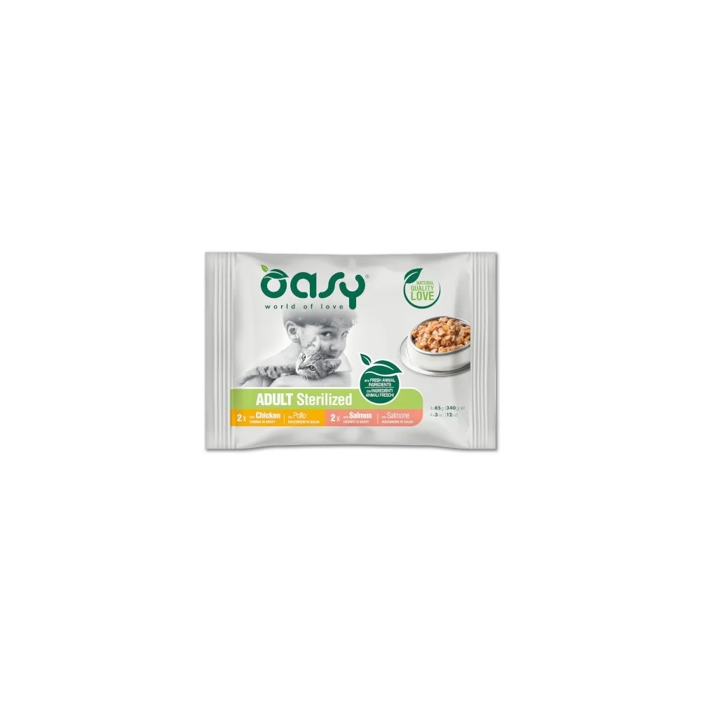 OasyOasy Multipack Adult Sterilized bocconcini al pollo e salmone
