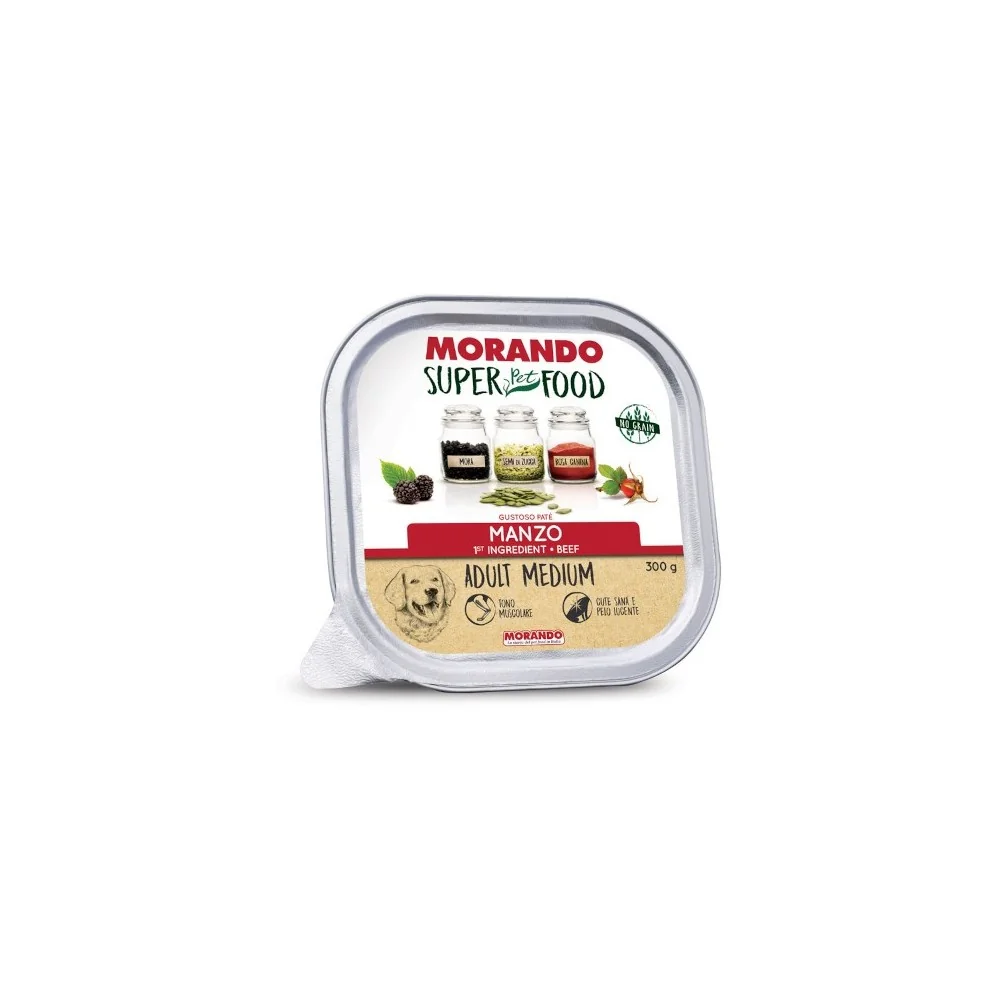 MorandoMorando Super Food Adult Medium Gustoso Paté (manzo)