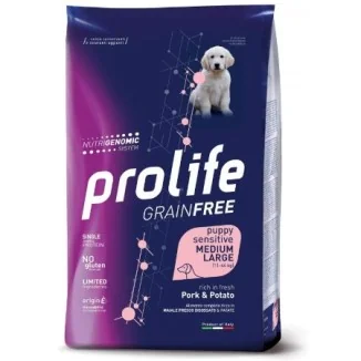 Prolife Grain Free Sensitive Puppy Medium/Large (maiale e patate)