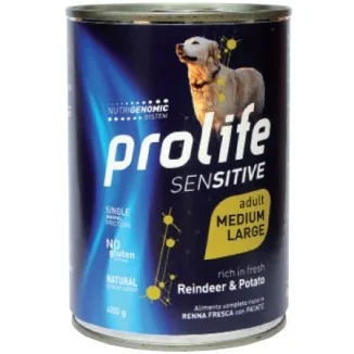 Prolife Sensitive Medium/Large umido (renna e patate)