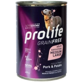 Prolife Grain Free Sensitive Medium/Large umido (maiale)