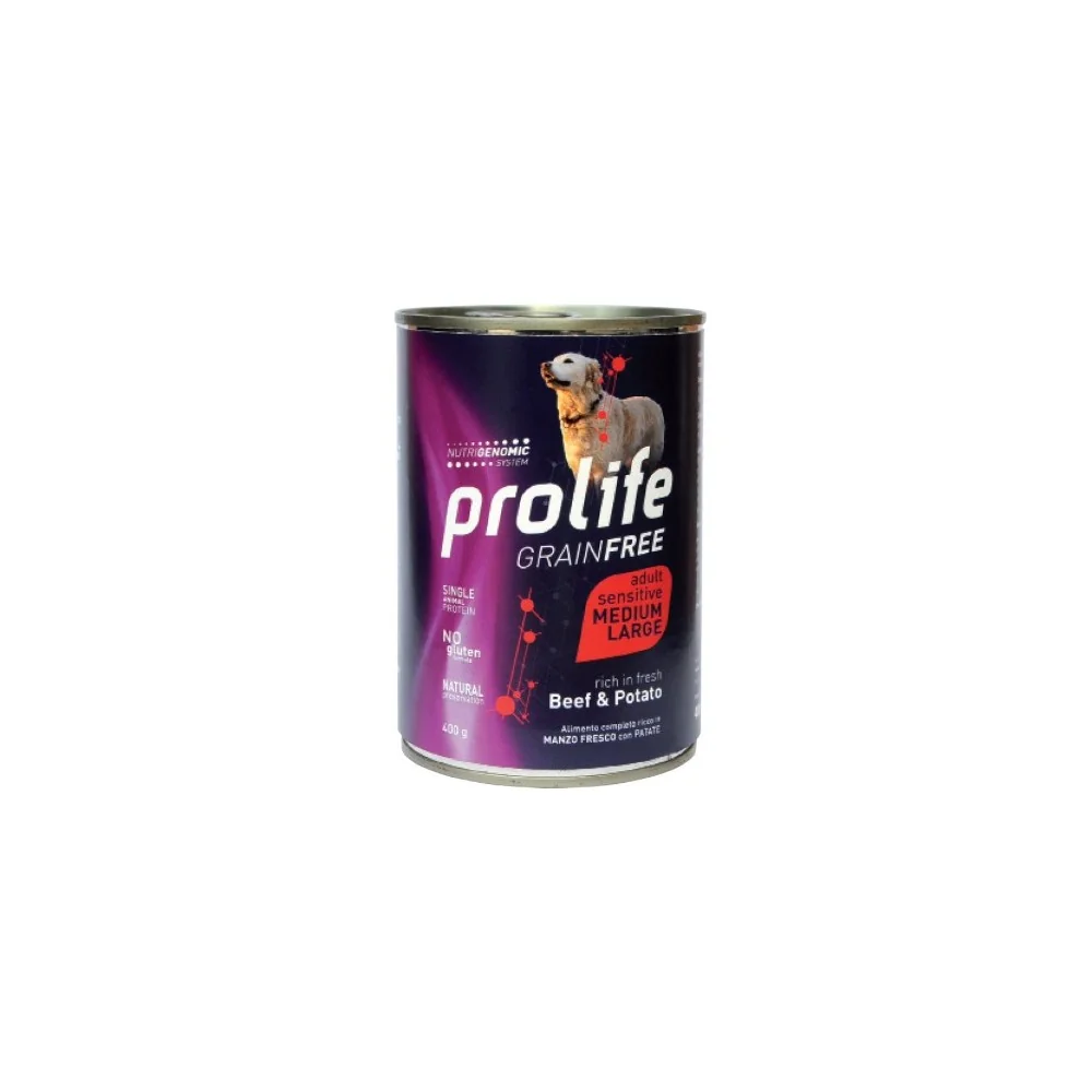 ProlifeProlife Grain Free Sensitive Medium/Large umido (manzo)