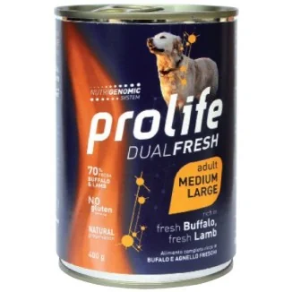 Prolife Dual Fresh Medium/Large umido (bufalo e agnello)