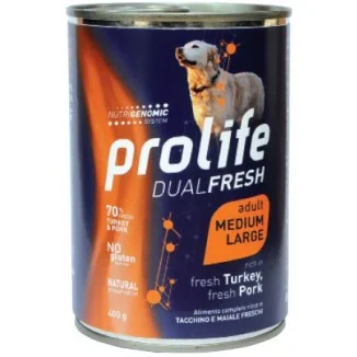 Prolife Dual Fresh Medium/Large umido (tacchino e maiale)