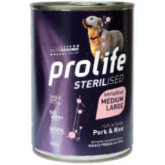 Prolife Sterilised Sensitive Adult Medium/Large umido (maiale)