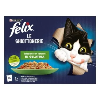 Purina Felix Le Ghiottonerie Selezione di Verdure in gelatina