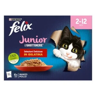Purina Felix Le Ghiottonerie Junior Selezioni Deliziose in gelatina