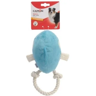 Camon Peluche balena con squeaker e corda