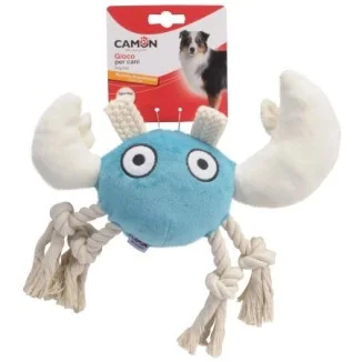 Camon Peluche granchio con squeaker e corda